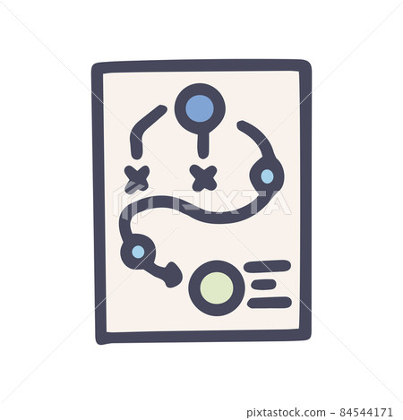 strategy choice color vector doodle simple icon - Stock Illustration ...