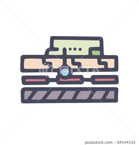 warm floor sensor color vector doodle simple icon warm floor sensor color vector doodle simple icon 84544192