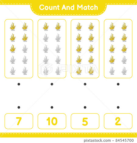 Count and match, count the number of Coral and... - Stock Illustration ...