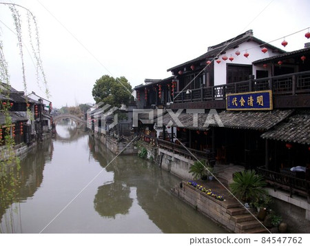 Western Tang Water Village Landscape Western Tang Water Village Landscape 84547762