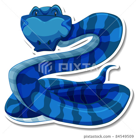 Snake cartoon character on white background 84549509