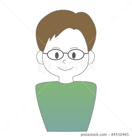 Illustration of a man wearing glasses 84550465