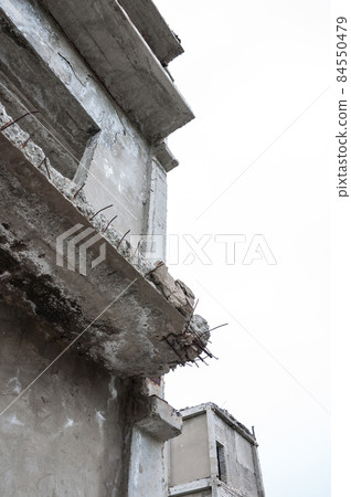 Ruined building.Consequences of war. Ruined building.Consequences of war. 84550479