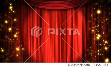 Red stage curtain movie theater award luxury 84551011