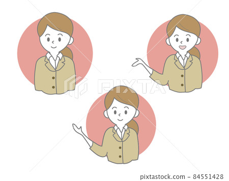 一個女人給出解釋的插圖 一個女人給出解釋的插圖 84551428