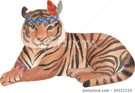 tribal tiger clipart image