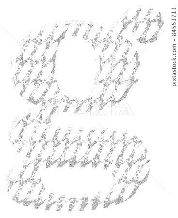 Cracked lines font.Lowercase letters. 84551711