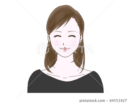 Smiling semi-long woman 84551927