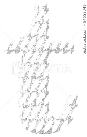 Cracked lines lowercase letter.Art font. 84552349