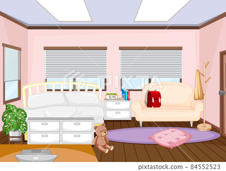 Interior of kids bedroom with furnitures Interior of kids bedroom with furnitures 84552523