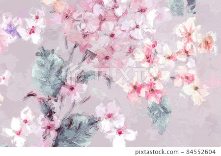 Beautiful oil painting flower illustration Beautiful oil painting flower illustration 84552604
