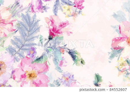Beautiful oil painting flower illustration Beautiful oil painting flower illustration 84552607