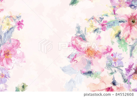 Beautiful oil painting flower illustration Beautiful oil painting flower illustration 84552608