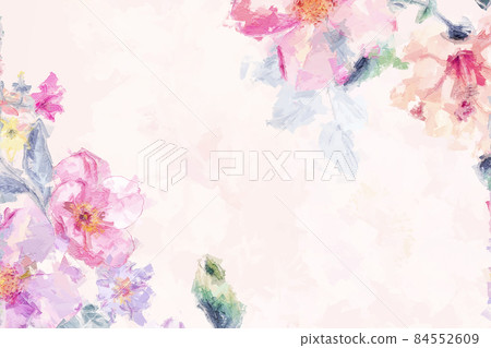 Beautiful oil painting flower illustration Beautiful oil painting flower illustration 84552609