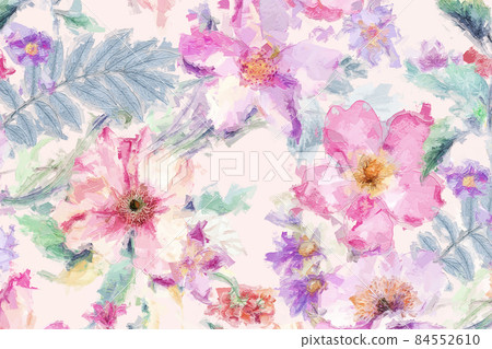 Beautiful oil painting flower illustration Beautiful oil painting flower illustration 84552610