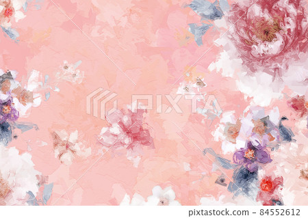 Beautiful oil painting flower illustration Beautiful oil painting flower illustration 84552612