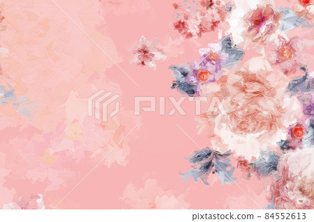 Beautiful oil painting flower illustration Beautiful oil painting flower illustration 84552613