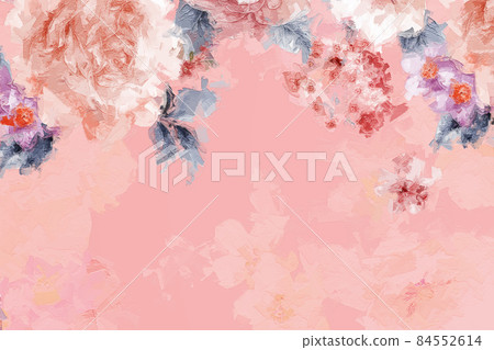 Beautiful oil painting flower illustration Beautiful oil painting flower illustration 84552614