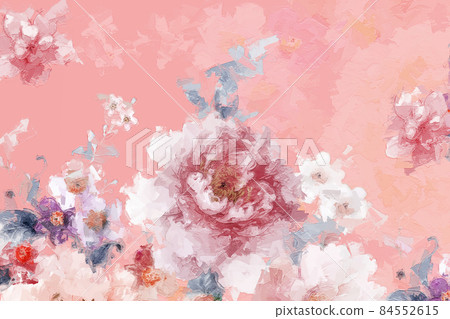 Beautiful oil painting flower illustration Beautiful oil painting flower illustration 84552615