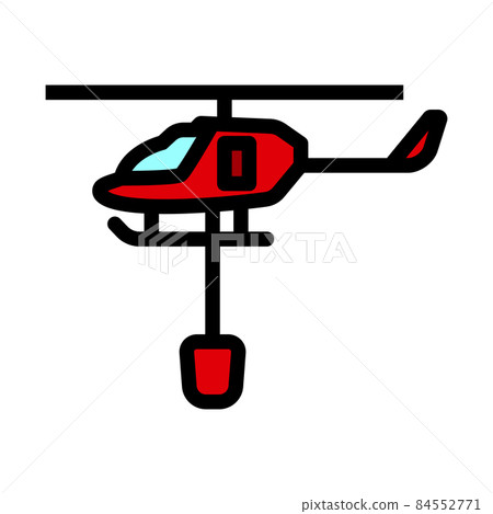 Fire Service Helicopter Icon 84552771