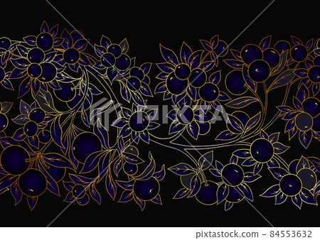 Apples on branches Seamless pattern, background.  84553632