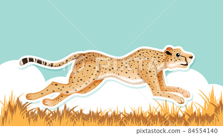 Thumbnail design with leopard running 84554140