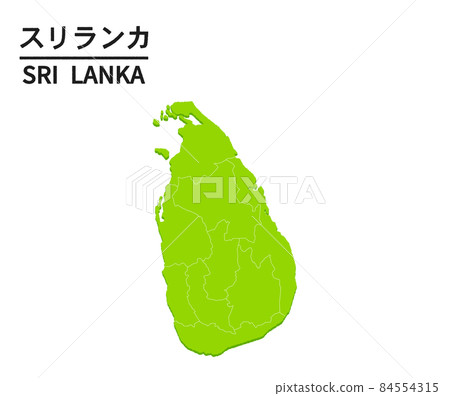 Sri Lanka world map illustration Sri Lanka world map illustration 84554315