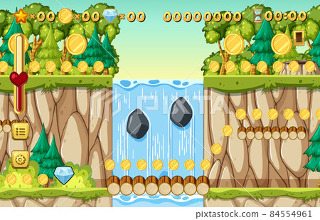 Collecting Coins Platformer Game Template Collecting Coins Platformer Game Template 84554961