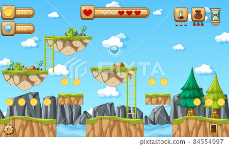 Game Template Nature Forest Scene 84554997