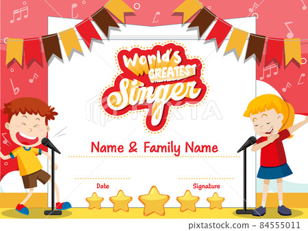 World greatest singer certificate template World greatest singer certificate template 84555011