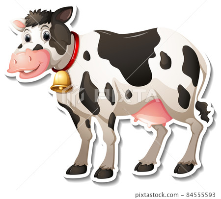 Cow farm animal cartoon sticker 84555593