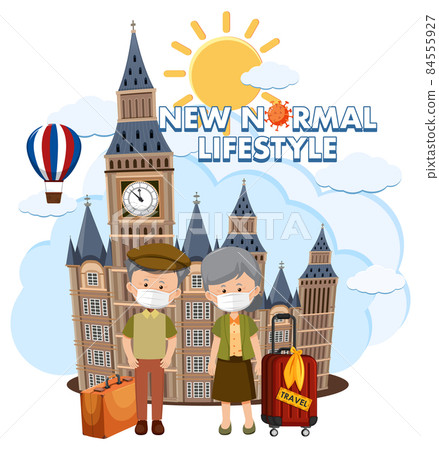 New normal lifestyle with old couple travelling 84555927