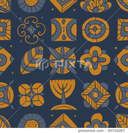 Talavera seamless pattern. Ethnic Background 84556067