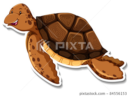Cute turtle animal cartoon sticker Cute turtle animal cartoon sticker 84556153