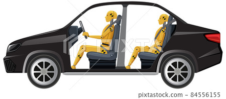 Crash test dummy in a car Crash test dummy in a car 84556155