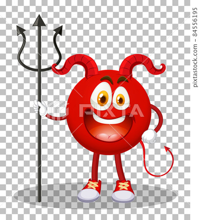 A Red Devil cartoon character with facial... - Stock Illustration ...