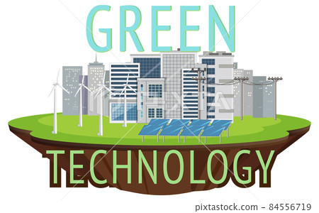 Green energy generated by wind turbine and solar panel Green energy generated by wind turbine and solar panel 84556719