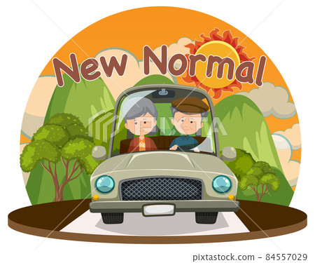 New normal lifestyle with old couple travelling New normal lifestyle with old couple travelling 84557029