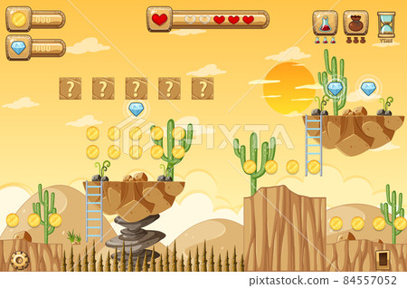 A Game Template Desert Scene 84557052