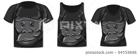 Different types of tops with gorilla pattern Different types of tops with gorilla pattern 84558686