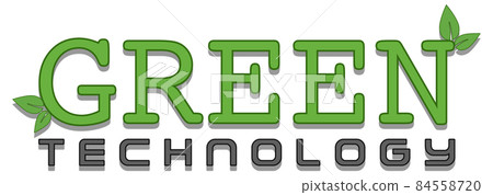 A green technology sign banner 84558720