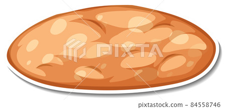 A cookie sticker on white background 84558746