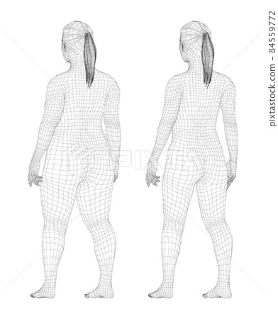 Fat and slim woman, before and after weight loss Fat and slim woman, before and after weight loss 84559772