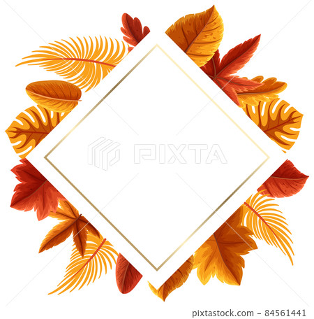 Square frame with autumn foliage Square frame with autumn foliage 84561441