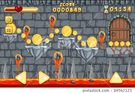 Lava Cave Platformer Game template Lava Cave Platformer Game template 84562123