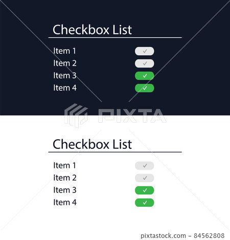 A checkbox form for the website. User interface for the website and application. Vector illustration. 84562808