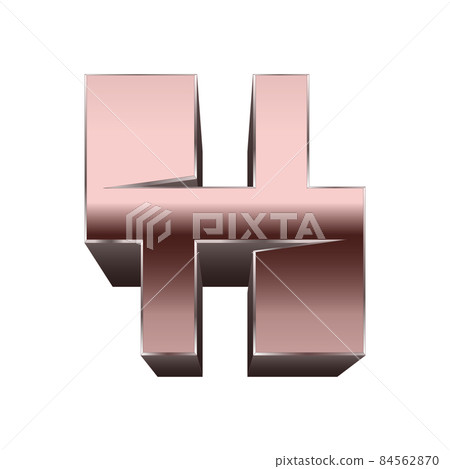 Quadratic copper font.Vector letter. Quadratic copper font.Vector letter. 84562870