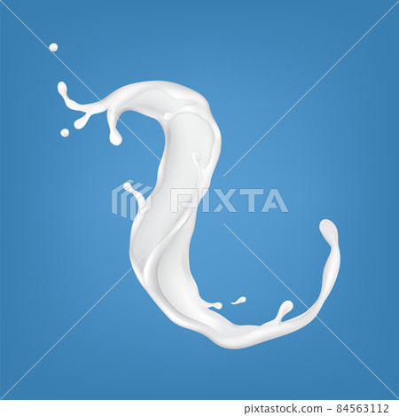 Milk Natural Drink Pouring And Splashing Vector Milk Natural Drink Pouring And Splashing Vector 84563112