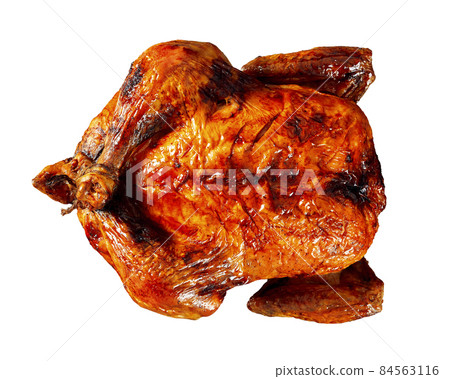 roast chicken isolated on a white background 84563116