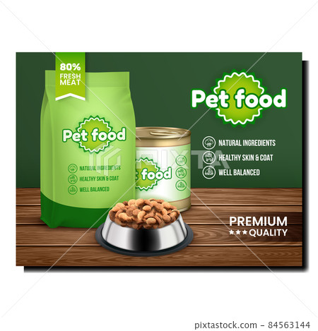 Animal Pet Food Creative Promotional Banner Vector 84563144